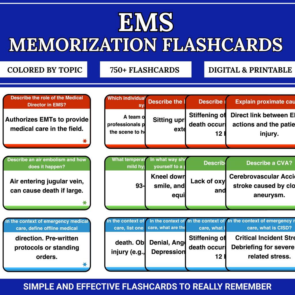 EMS & Paramedic Study Notes Bundle